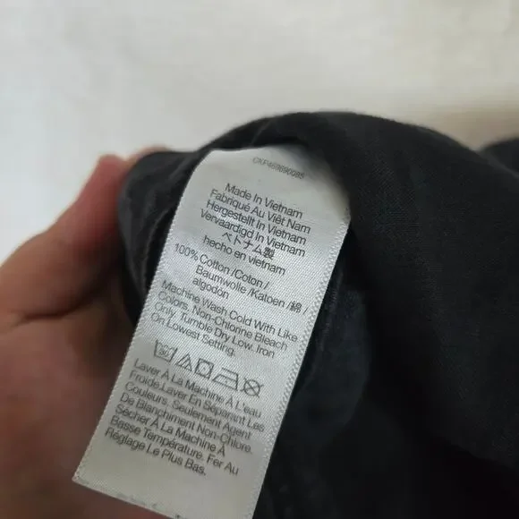 Madewell Baggy Jean Shorts Black Womens Cuffed Size 31 0691 - Picture 6 of 10